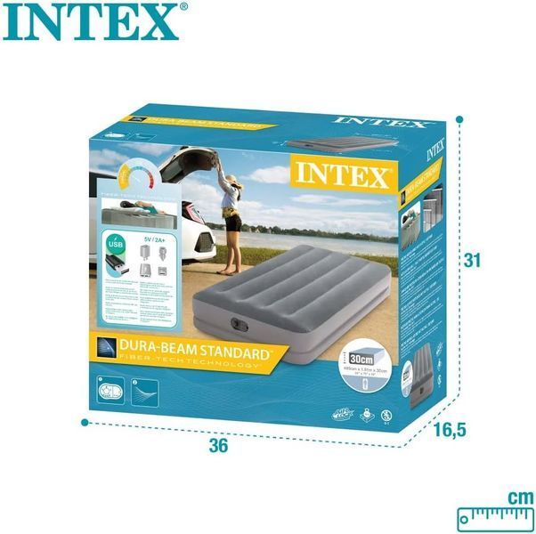 Велюр ліжко надувне Intex 64112 191-99-30 см 64112 фото