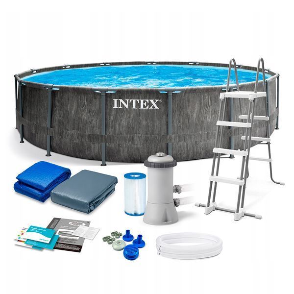 Басейн каркасний Intex 26742 круглий, з фільтруючим насосом 457х122см 26742 фото