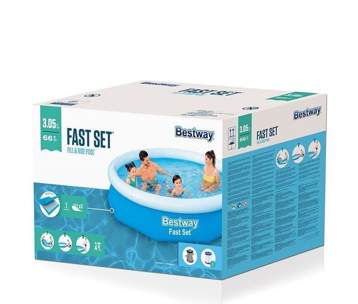 Басейн надувний Bestway 57458 круглий, 305-66 см, 3200 л 57458 фото