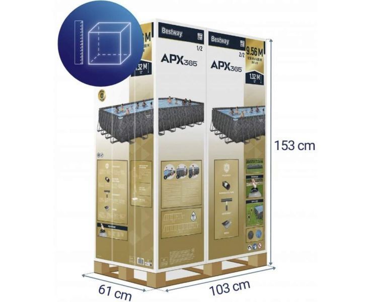 Басейн каркасний Bestway 561KJ з фільтруючим насосом 956х488х132см 561KJ фото